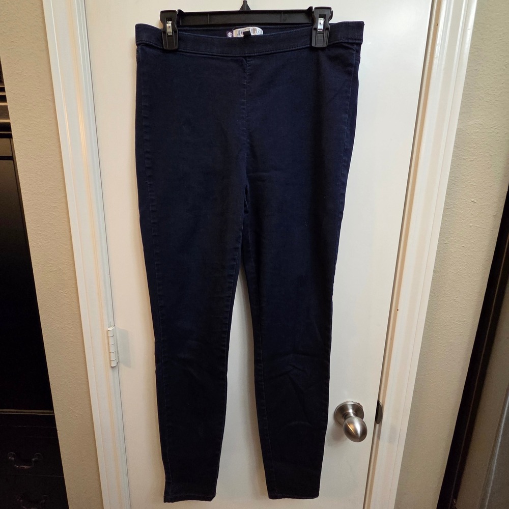 Jennifer Lopez Womens Size 10 Dark Indigo Pull On Skinny Jeans Jeggings HighRise
